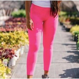 Zyia Active Womens Stay Gold Leggings 2 Hot Pink Gold Splatter-paint Athletic